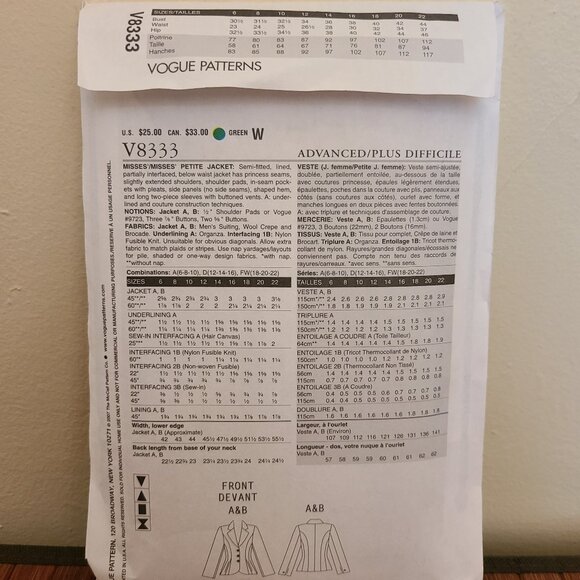 Vintage Vogue Claire Shaeffer Custom Couture Patterns Sz 12-16 - Three - Picture 3 of 11